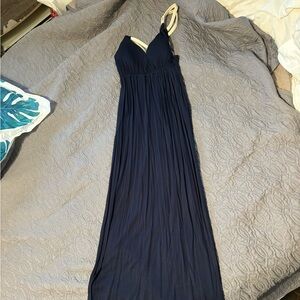 Pink Rose navy maxi dress XS